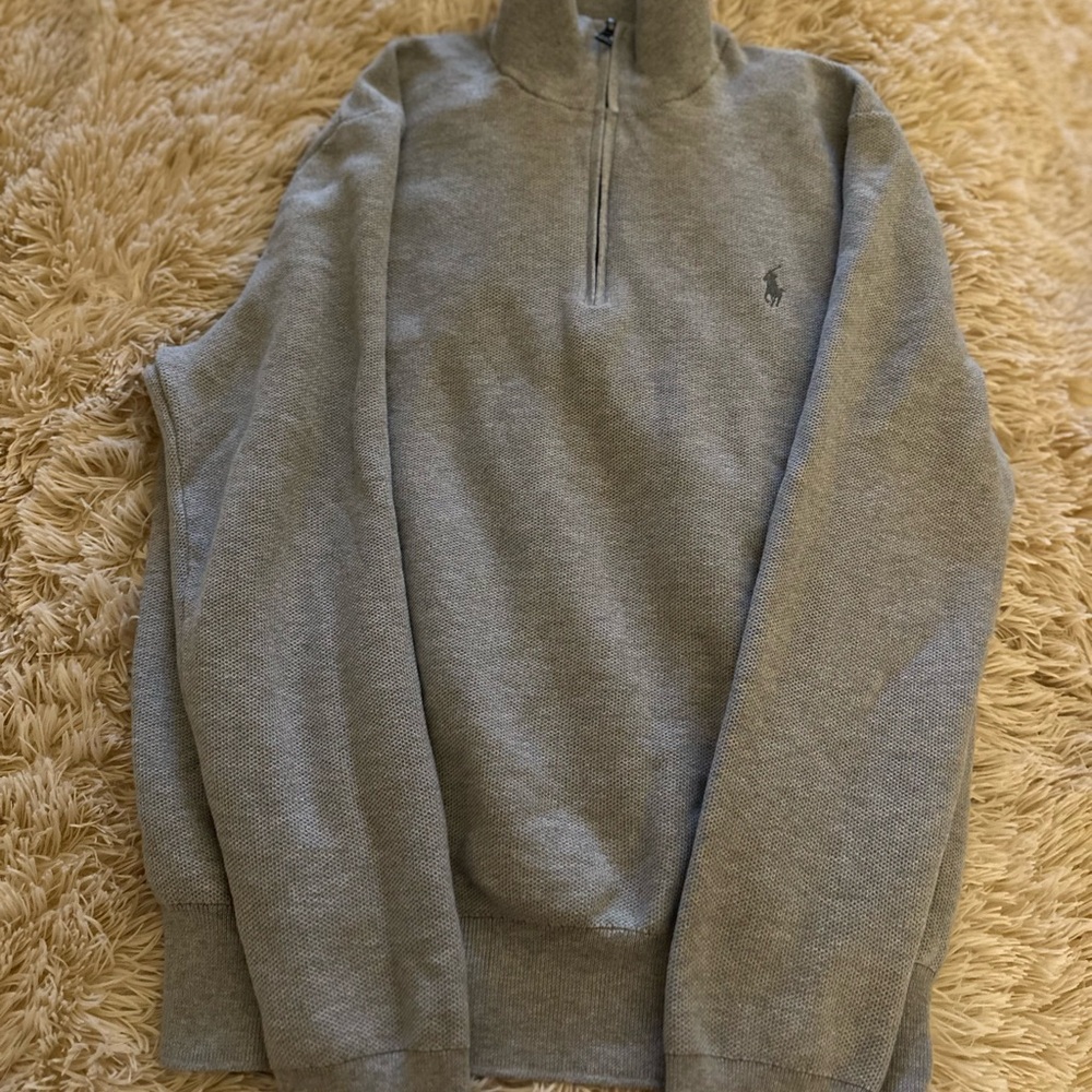 Men’s Large Polo quarter zip sweater / like new - Picture 2 of 4